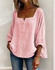 Helvano | Bluse mit eckigem Kragen für Damen