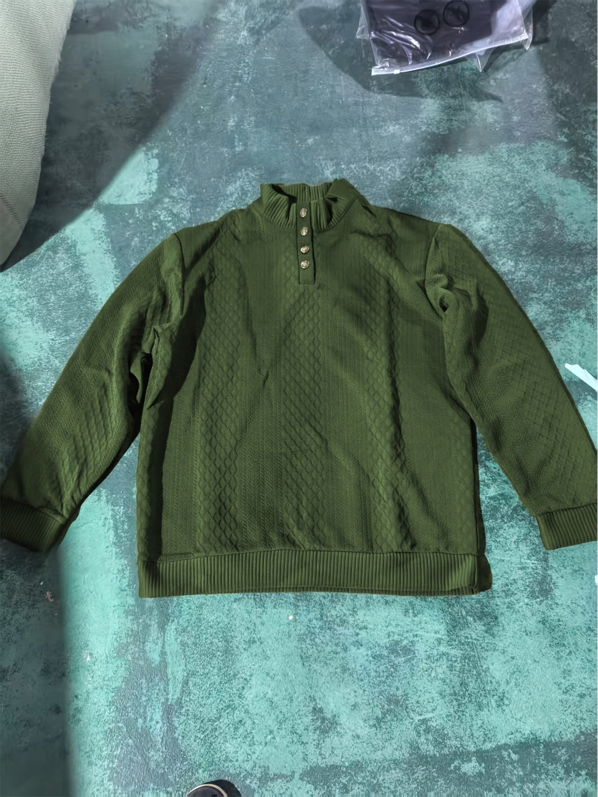 Helvano | Henley-Strickpullover mit Stehkragen für Herren