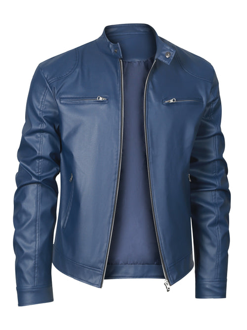 Helvano | Bikerjacke mit Stehkragen für Herren