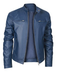 Helvano | Bikerjacke mit Stehkragen für Herren