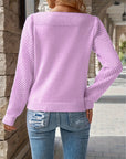 Helvano | Damen Strickpullover mit Ajour-Ärmeln