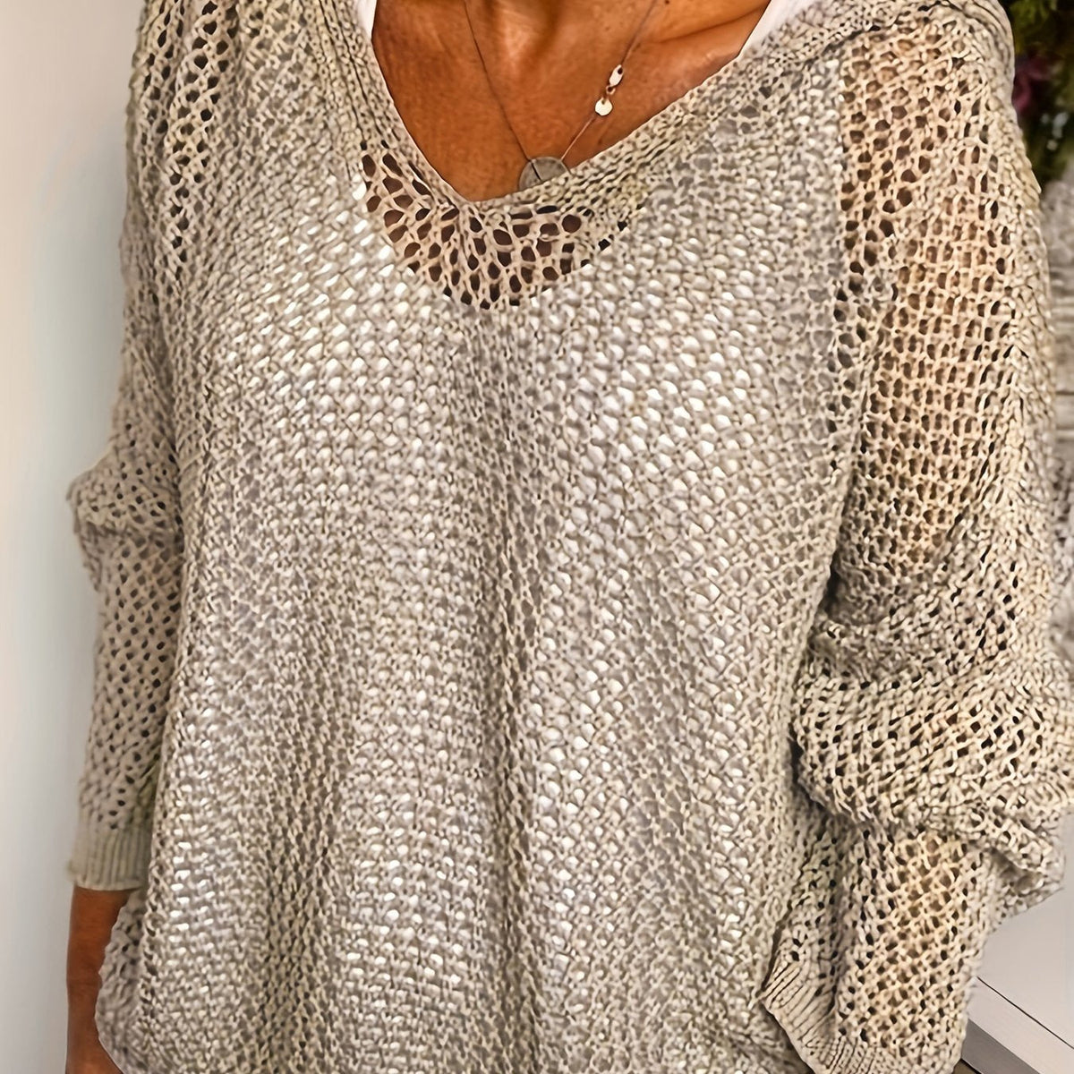 Helvano | Lockerer Strickpullover mit Kapuze