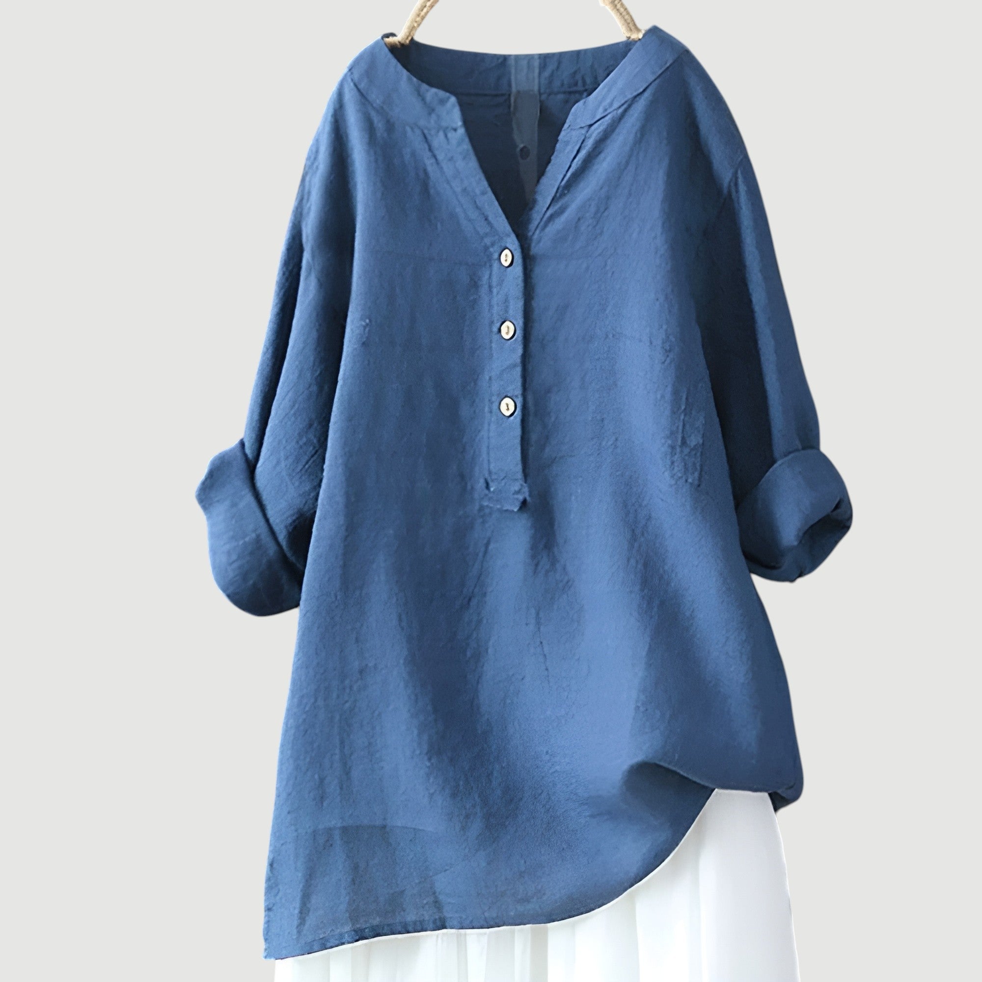 Helvano | Leinen-Blend Bluse für Damen
