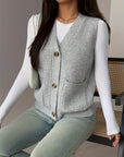 Helvano | Strickweste mit V-Ausschnitt für Damen