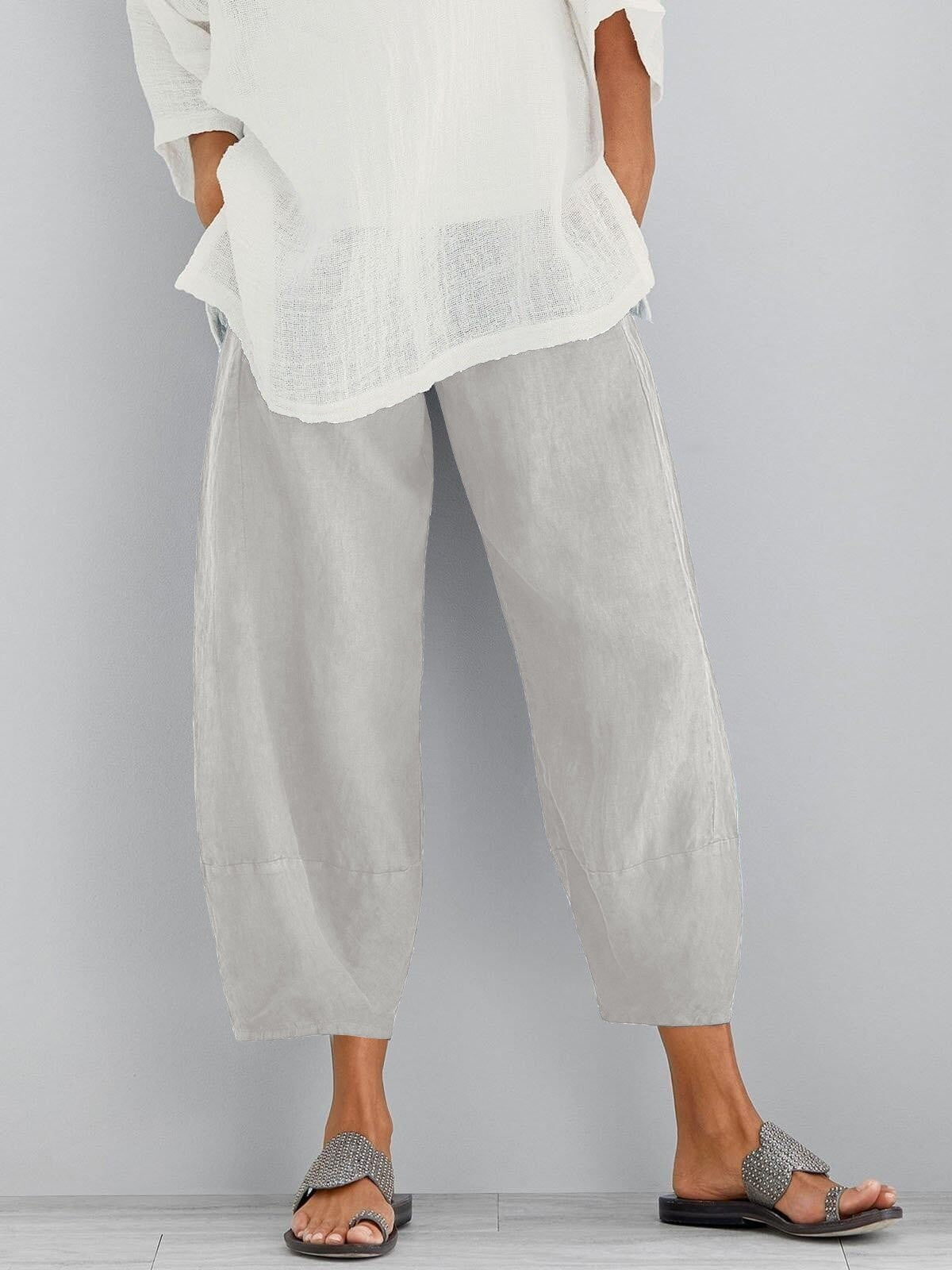 Helvano | Cropped Baumwollhose für Damen