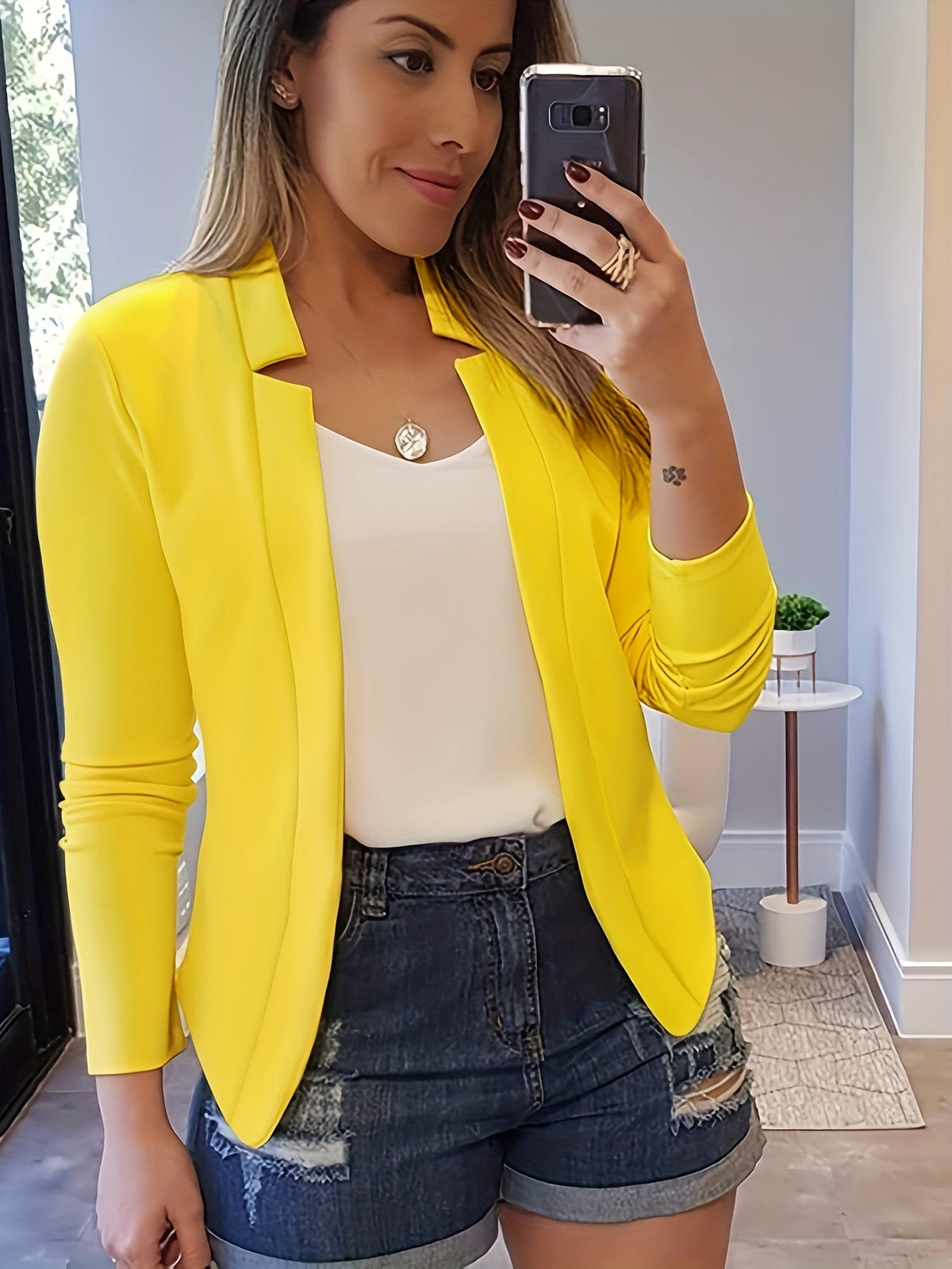 Helvano | Taillierter Damen-Blazer ohne Verschluss