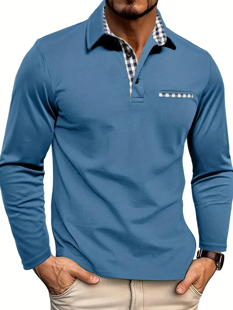Helvano | Herren-Poloshirt mit langen Ärmeln