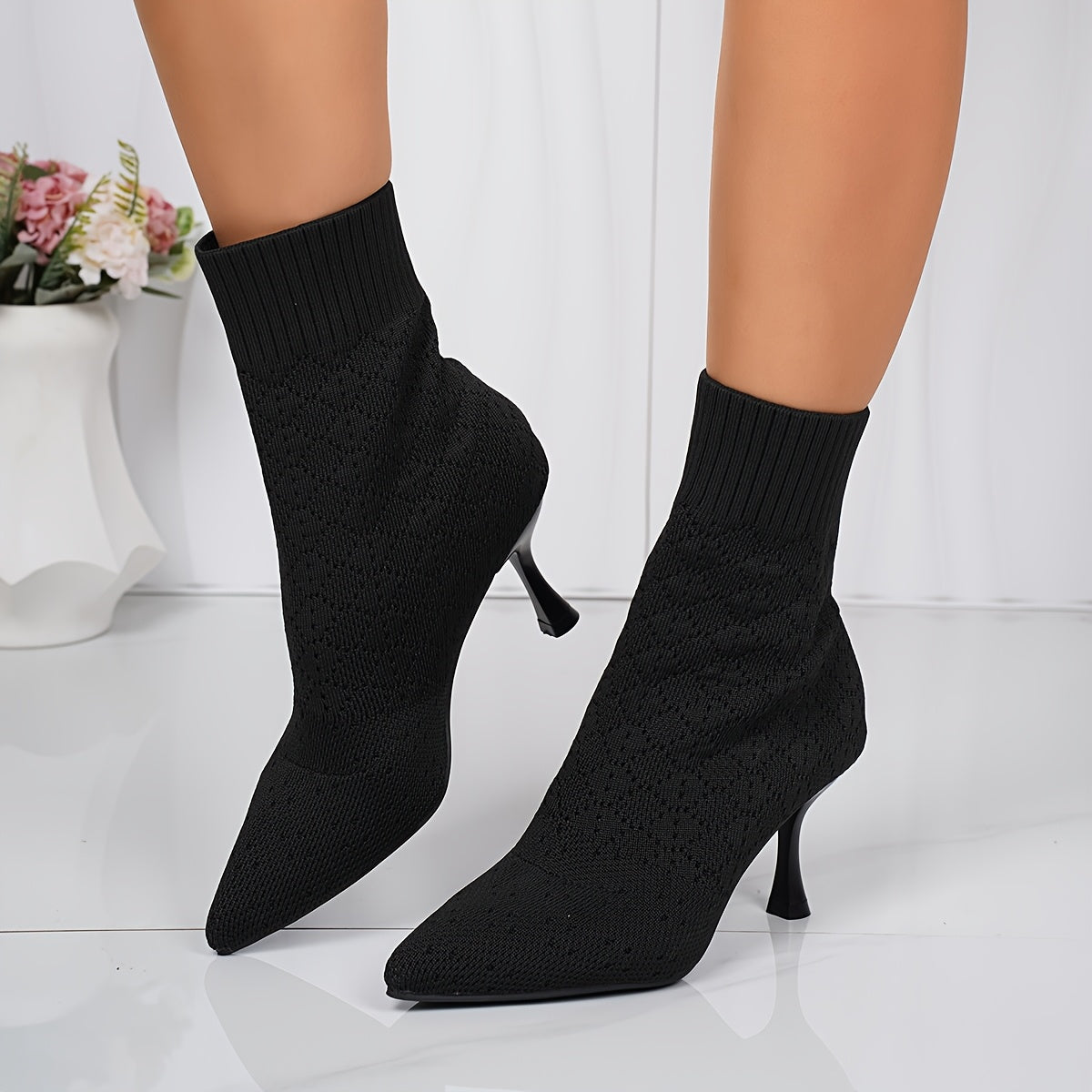 Helvano | Spitze Sock-Stiefeletten für Damen
