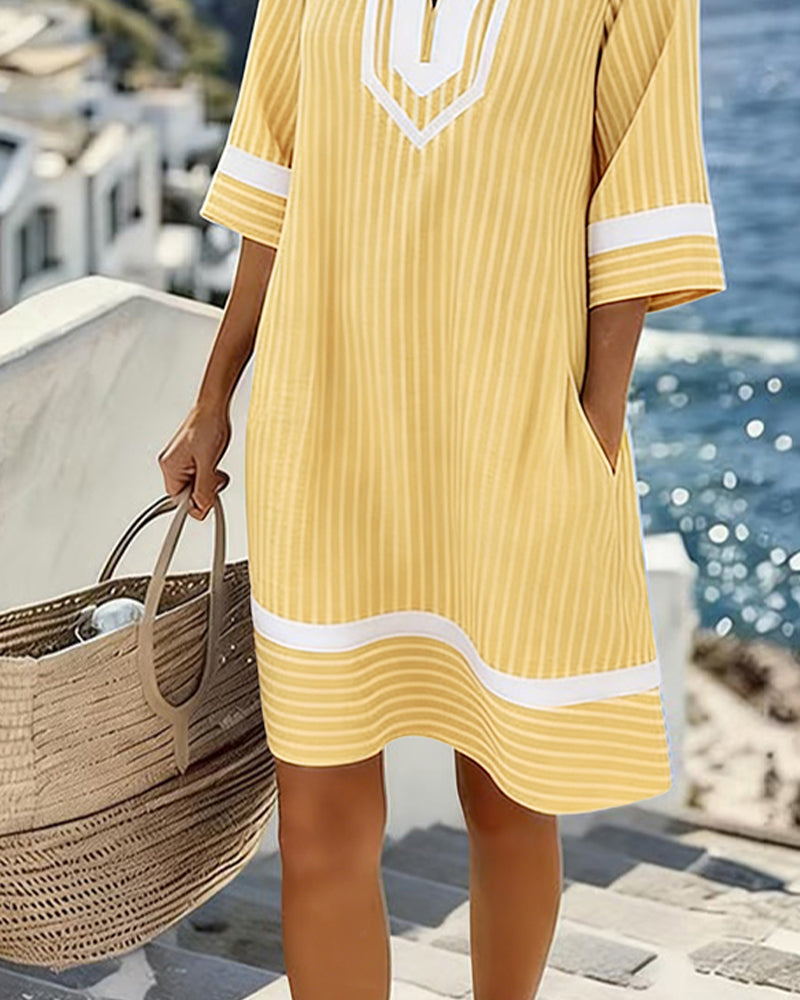 Helvano | Gestreiftes Minikleid für Damen