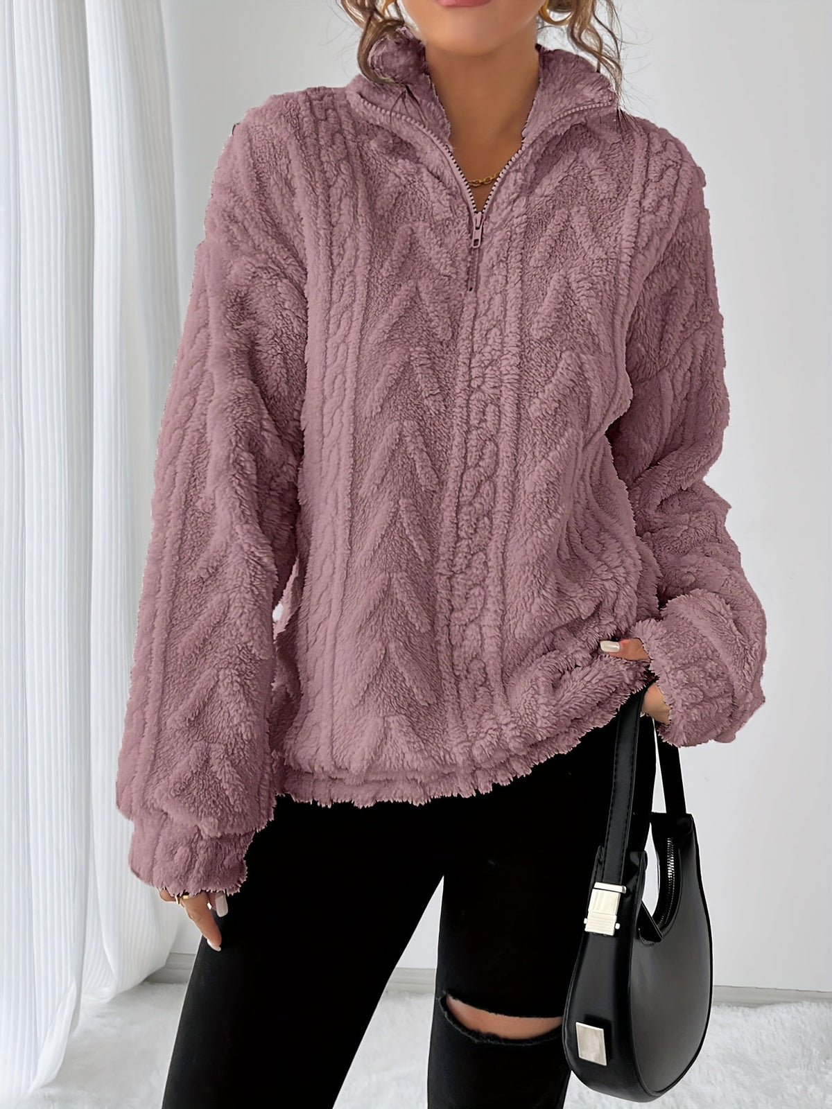 Helvano | Strukturierter Strickpullover für Damen