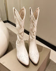 Helvano | Bestickte Stiefel für Damen in Wadenhöhe