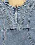 Helvano | Jeanskleid mit verstellbaren Trägern für Damen