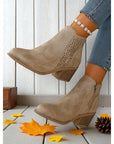 Helvano | Cut-out Stiefeletten mit niedrigem Absatz für Damen
