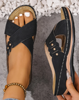 Helvano | Damen-Sandalen mit Keilabsatz