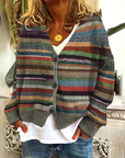 Helvano | Gestreifte Strickjacke für Damen