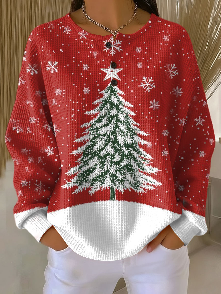 Helvano | Damen Waffelstrick-Pullover
