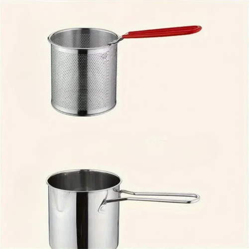 Helvano | Siebtopf zum Frittieren in Silber