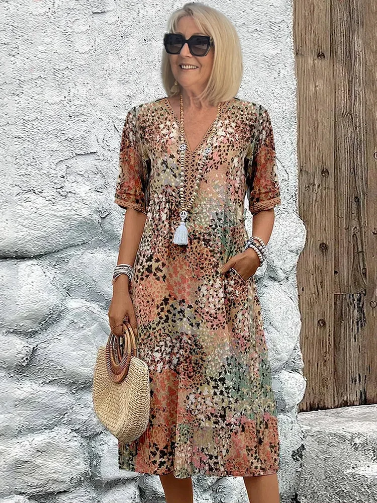 Helvano | Midikleid mit Print für Damen