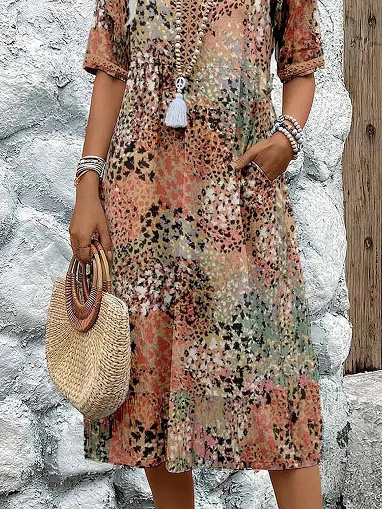 Helvano | Midikleid mit Print für Damen
