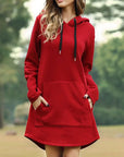 Helvano | Langes Kapuzen-Sweatkleid für Damen