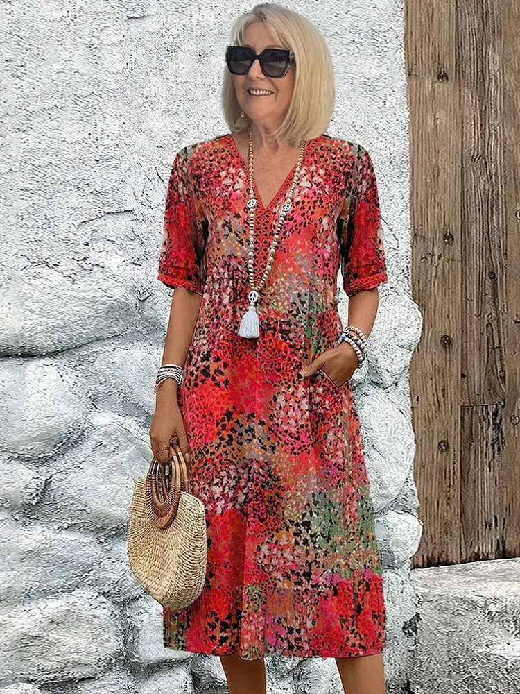 Helvano | Midikleid mit Print für Damen