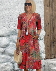 Helvano | Midikleid mit Print für Damen