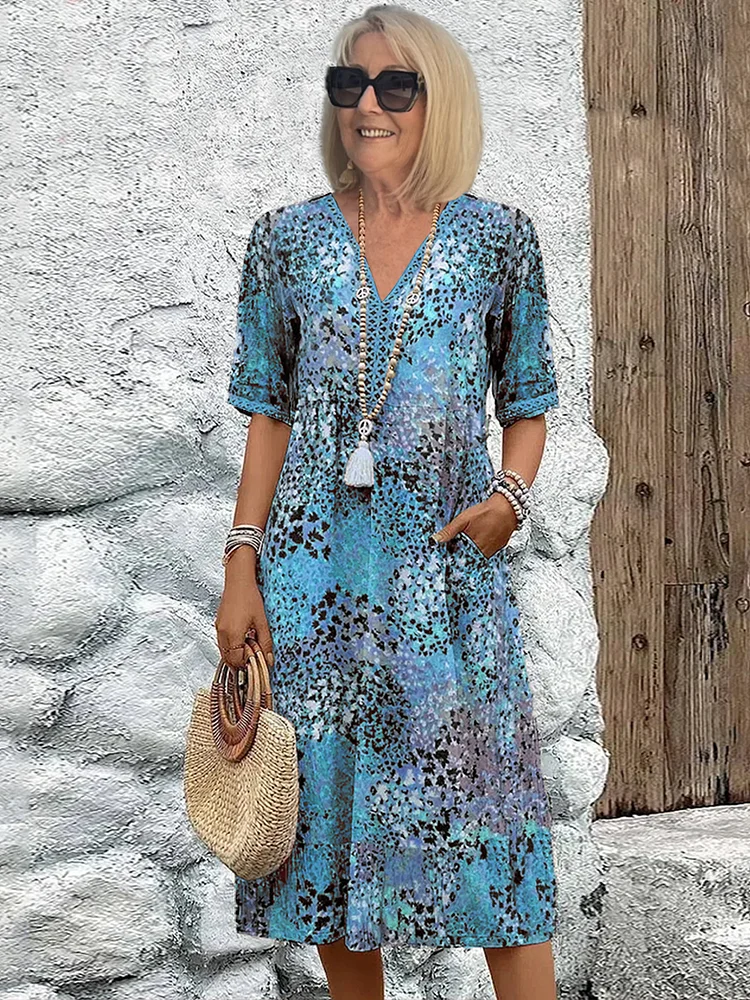 Helvano | Midikleid mit Print für Damen