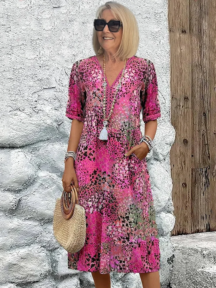 Helvano | Midikleid mit Print für Damen