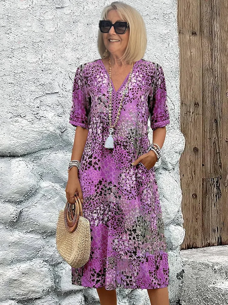 Helvano | Midikleid mit Print für Damen