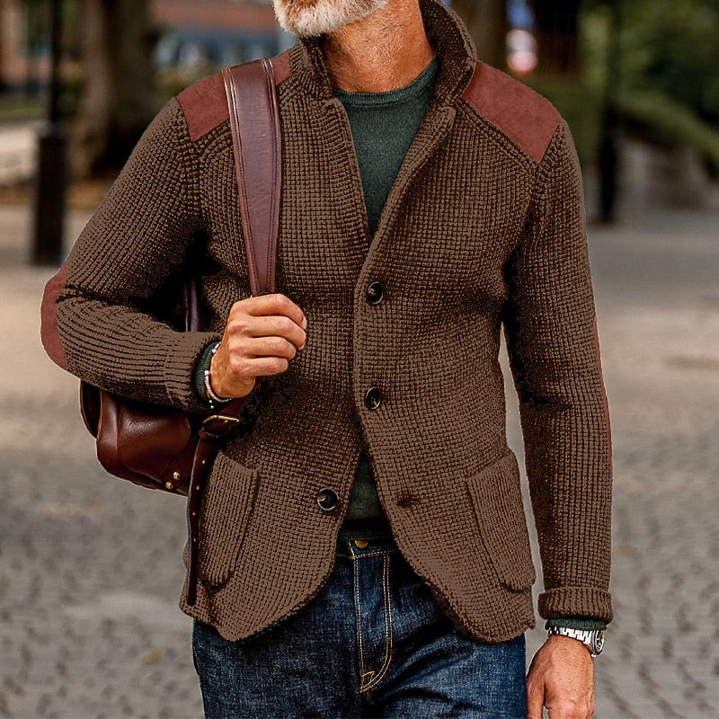 Helvano | Strukturierte Strickjacke für Herren