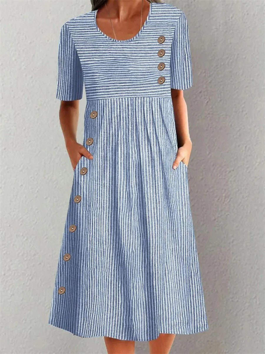 Helvano | Gestreiftes Sommerkleid für Damen