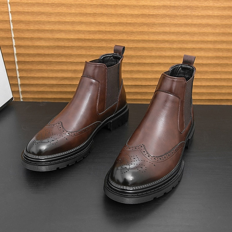 Helvano | Chelsea Boots mit Flügelkappe für Herren