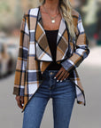 Helvano | Drapierte karierte Jacke für Damen