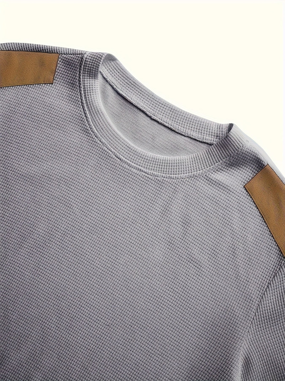 Helvano | Strukturierter Herren-Pullover mit Ellbogen-Patches
