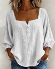 Helvano | Bluse mit eckigem Kragen für Damen