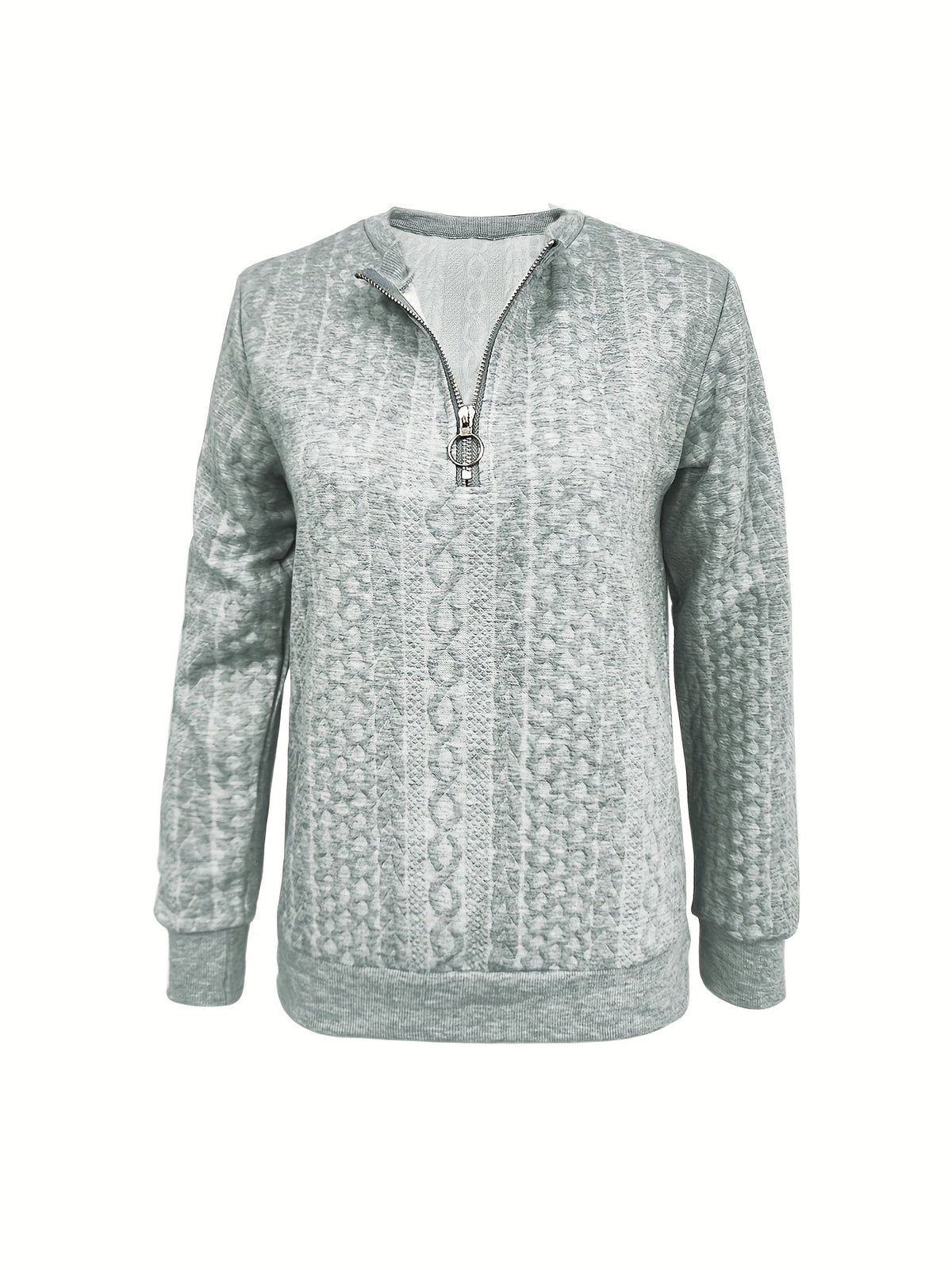 Helvano | Strukturiertes Halfzip-Sweatshirt für Damen