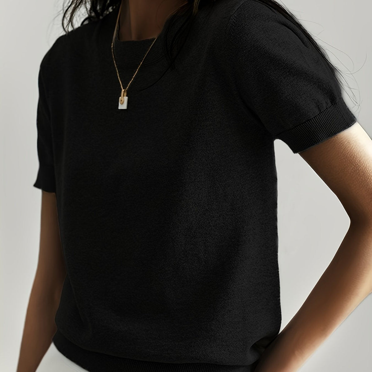 Helvano | Feinstrick-Kurzarmpullover für Damen