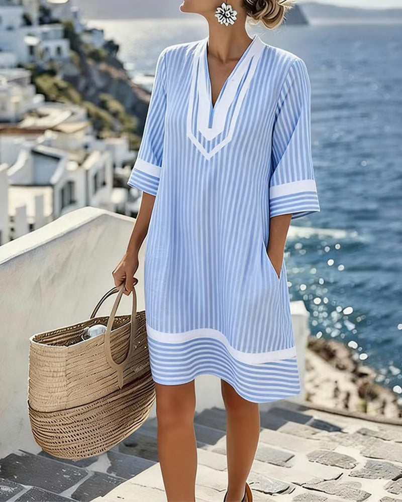 Helvano | Gestreiftes Minikleid für Damen