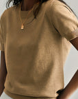 Helvano | Feinstrick-Kurzarmpullover für Damen