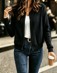 Helvano | Damen Rippstrick-Jacke mit Reissverschluss