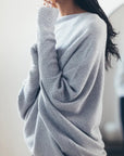 Helvano | Asymmetrisch drapierter Pullover für Damen
