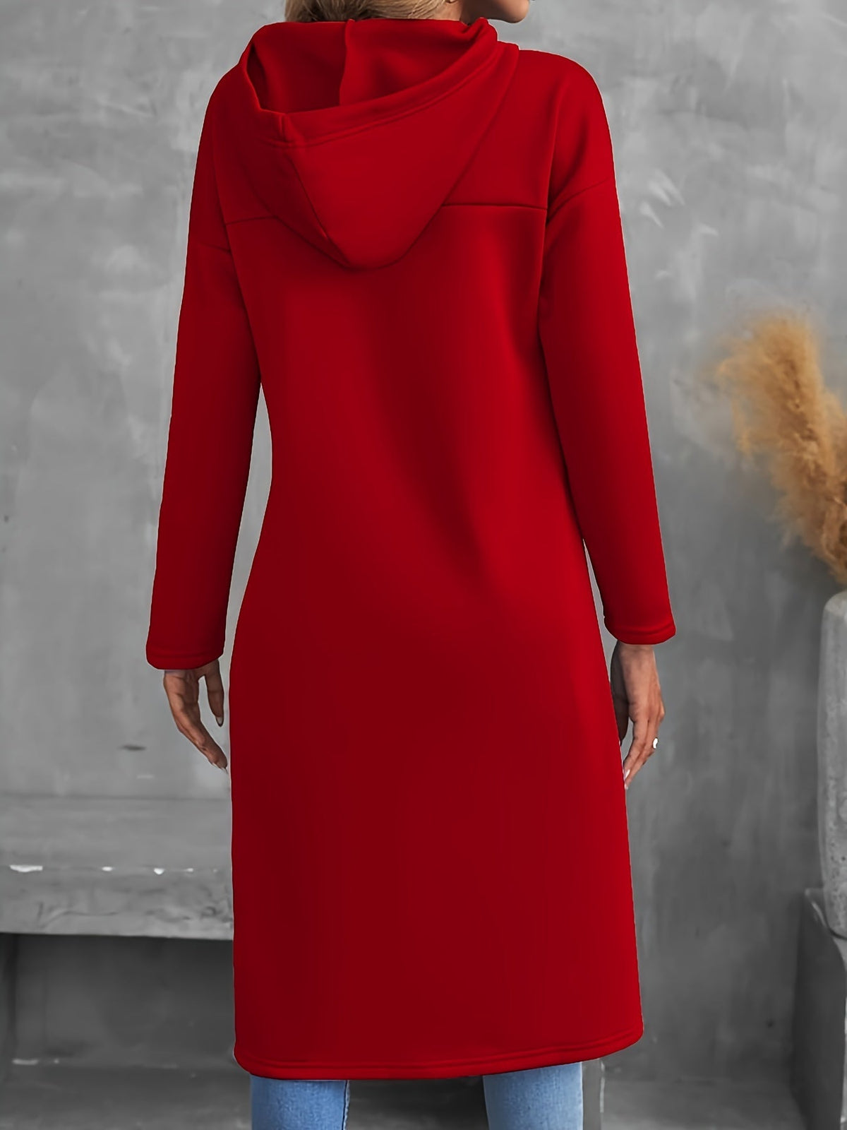 Helvano | Damen High-Low Hoodie mit Kordelzug