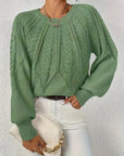Helvano | Zopfstrick-Pullover mit Rundhals