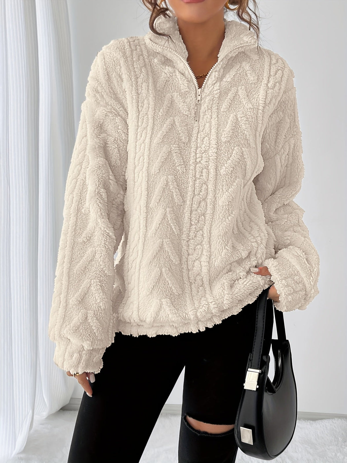 Helvano | Strukturierter Strickpullover für Damen