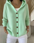 Helvano | Oversized Kapuzen-Strickjacke für Damen