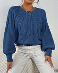 Helvano | Lockerer Zopfstrickpullover für Damen