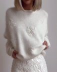 Helvano | Kuscheliger Strickpullover für Damen in Weiss