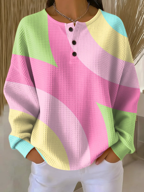 Helvano | Damen Strickpullover mit geometrischem Muster