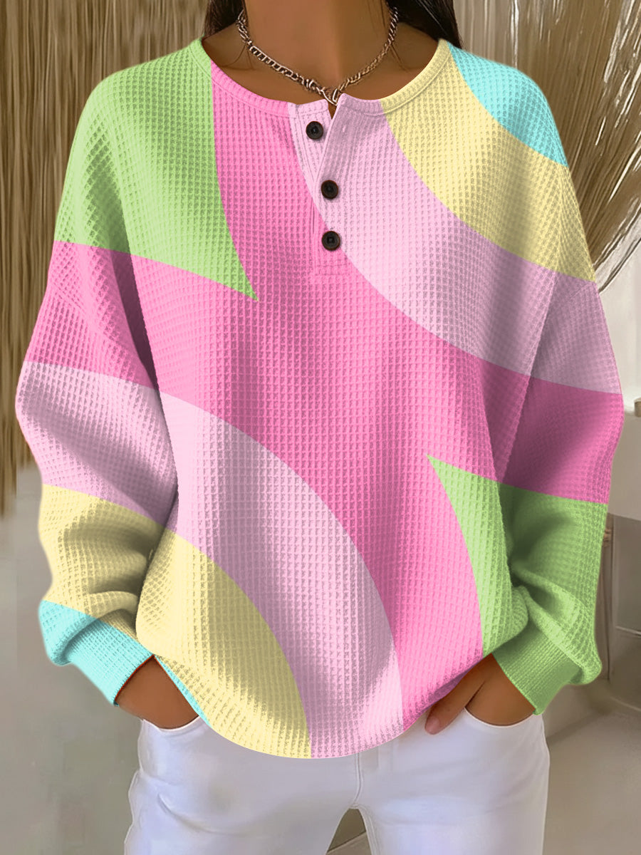 Helvano | Damen Strickpullover mit geometrischem Muster