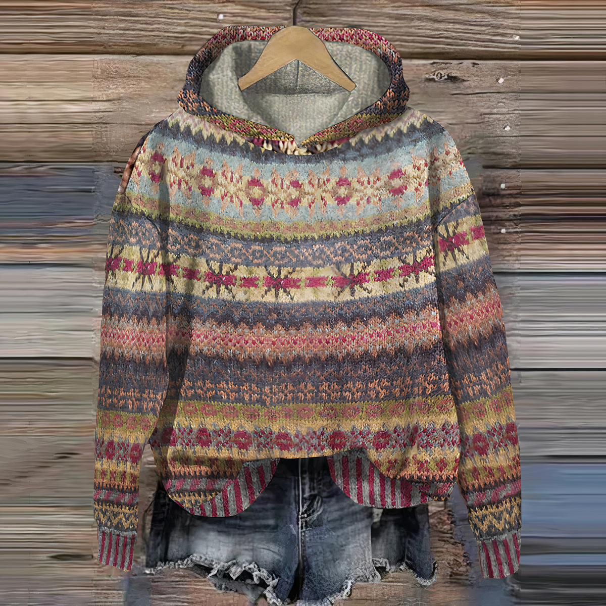 Helvano | Vintage Kapuzenpullover für Damen